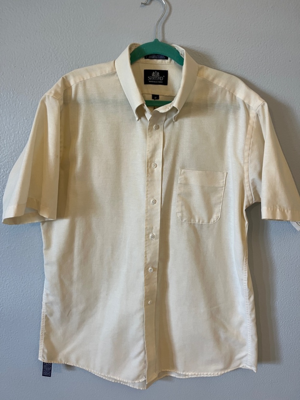 Stafford Short-Sleeve Button-Down Shirt - Cream